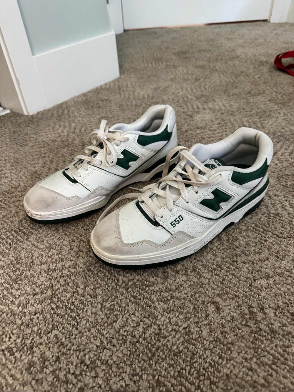 New Balance 550 Men’s White and Green Low-Top Sneakers